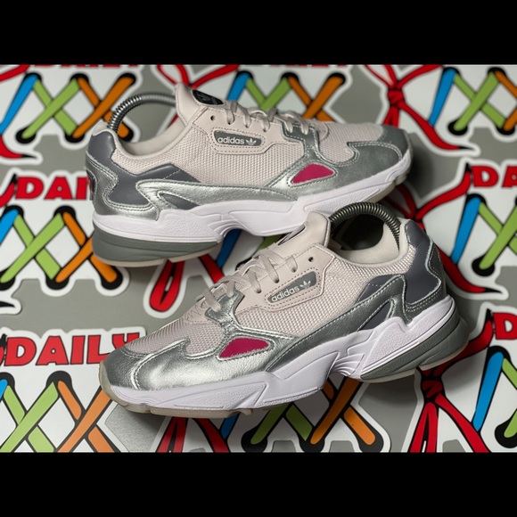 adidas falcon silver pink